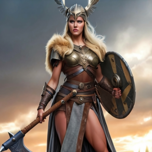 Beautiful Valkyrie with her Viking Axe...